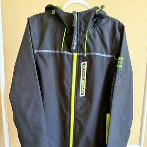 Superdry Mens Large Gray-Green Windbreaker Jacket